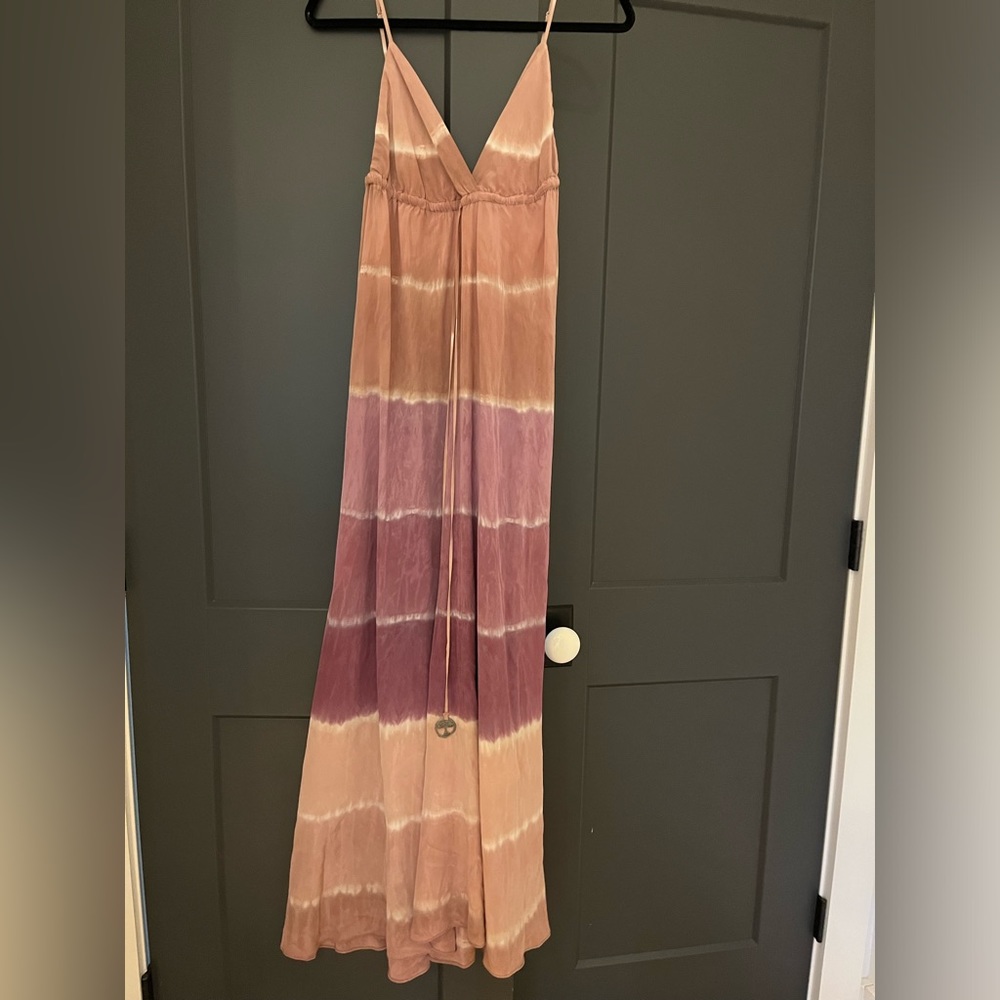 EUC 100% Silk Tie-Dye Gypsy 05 Maxi Dress Size M